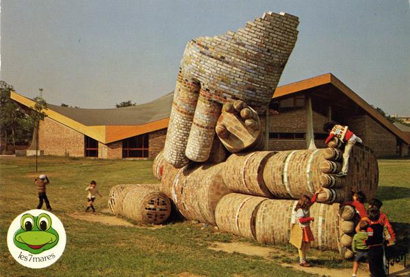 Le parc du centre des 7-Mares, carte postale